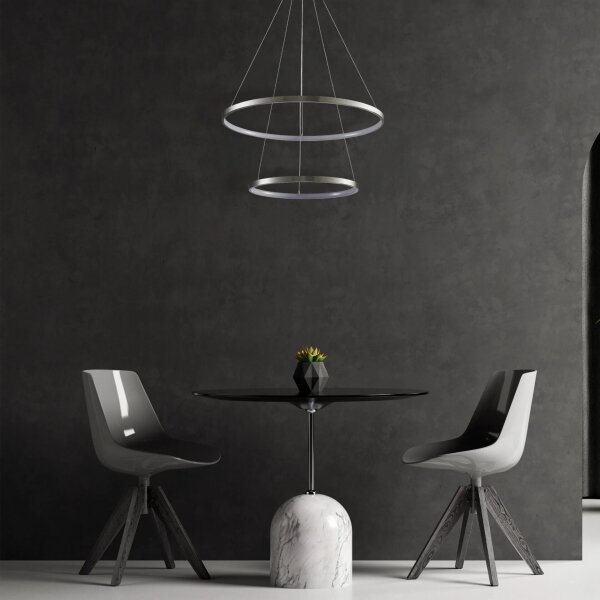 Lampadario LED a sospensione con filo LEA LED/35W/230V 4000K diametro 60 cm cromo