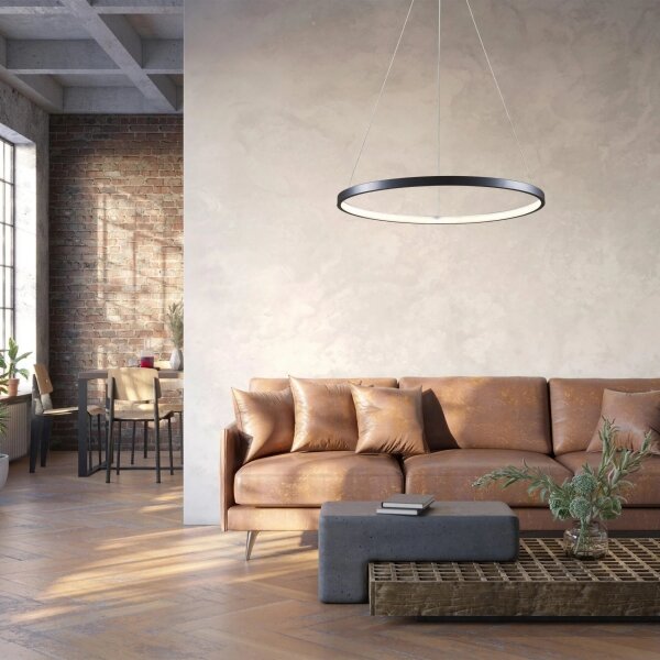 Lampadario LED a sospensione con filo LEA LED/20W/230V 4000K diametro 50 cm nero