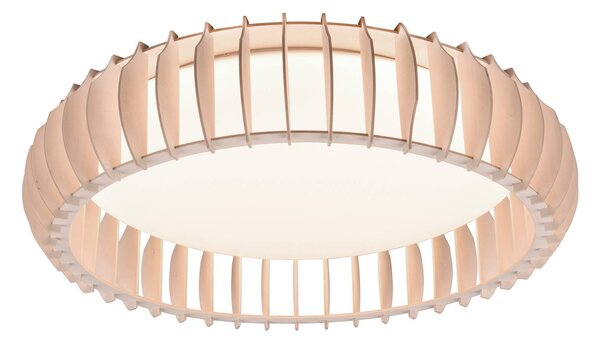 Reality Leuchten Plafoniera a LED Monte, dimmerabile, Legno chiaro, Soggiorno / Sala da pranzo, Legno, Moderno, Plafoniera LED