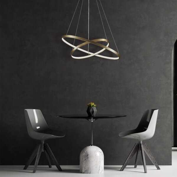 Lampadario LED a sospensione con filo LEA LED/35W/230V 4000K diametro 60 cm oro
