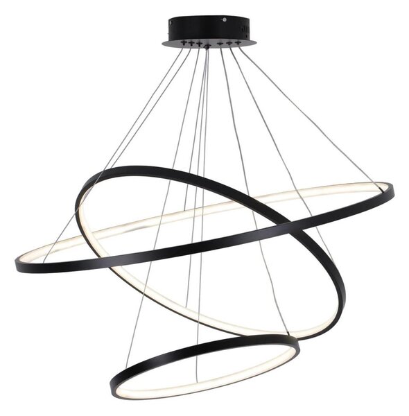 Lampadario LED a sospensione con filo LEA LED/60W/230V 4000K diametro 80 cm nero