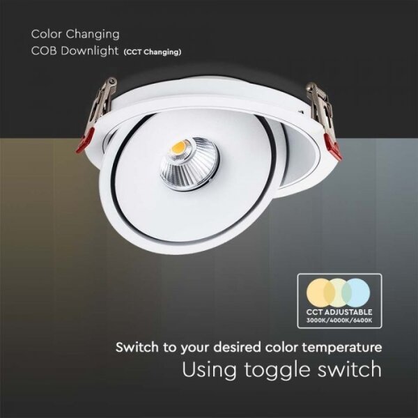 LED Faretto da incasso LED/12W/230V 3000/4000/6400K diametro 12 cm bianco