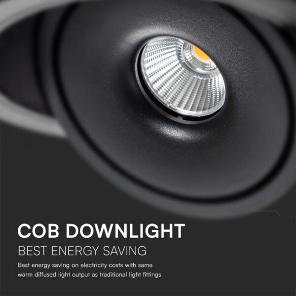 LED Faretto da incasso LED/20W/230V 3000/4000/6400K diametro 16,5 cm nero