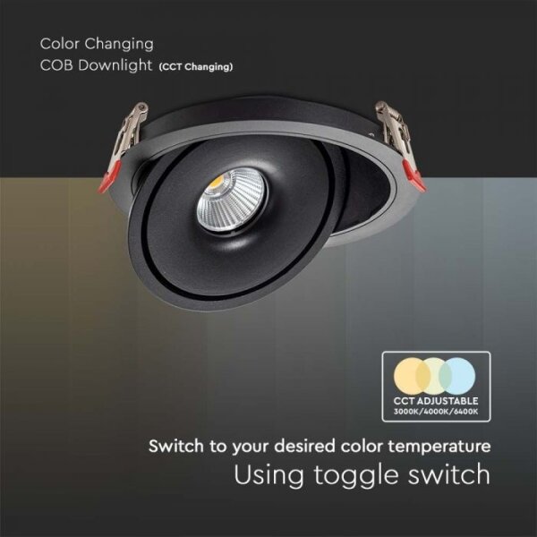 LED Faretto da incasso LED/20W/230V 3000/4000/6400K diametro 16,5 cm nero