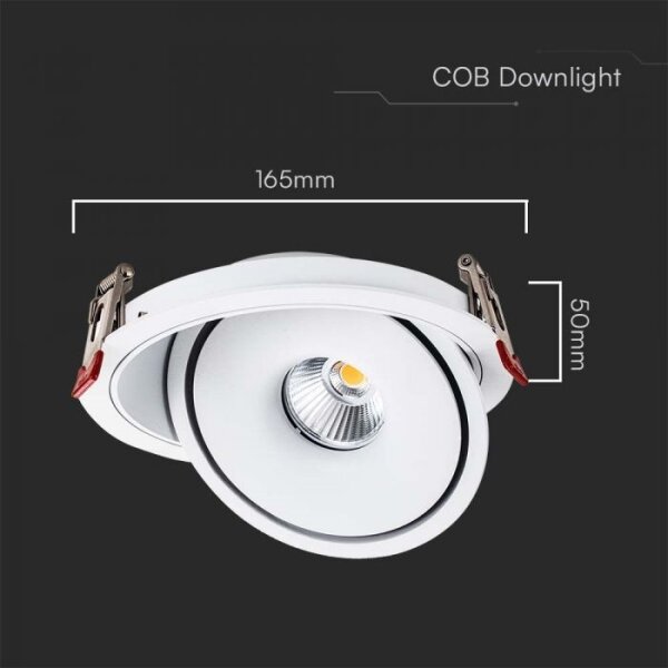 LED Faretto da incasso LED/20W/230V 3000/4000/6400K diametro 16,5 cm bianco