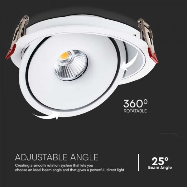 LED Faretto da incasso LED/12W/230V 3000/4000/6400K diametro 12 cm bianco
