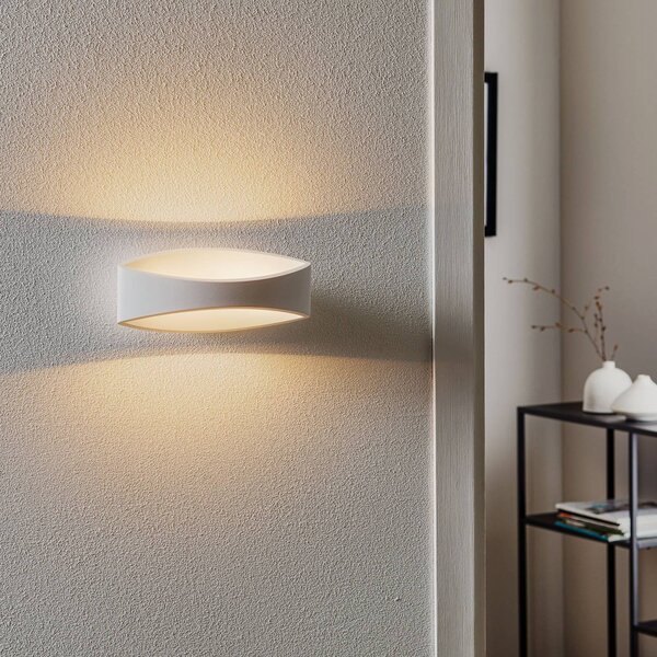 AILATI Applique da parete a LED Bridge, Bianco / Opale, Soggiorno / Sala da pranzo, Alluminio, Moderno, Applique a LED