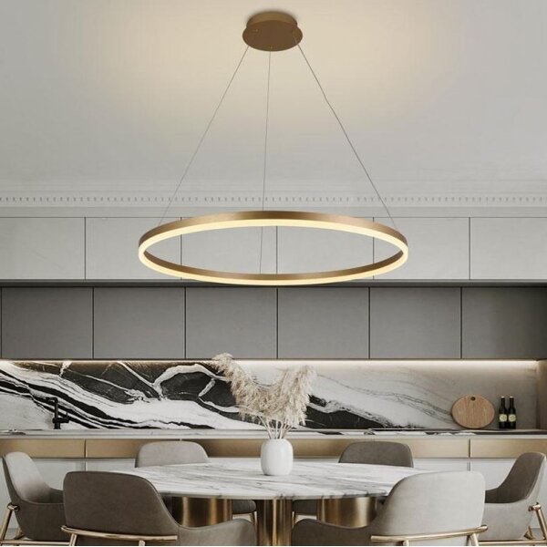 Brilagi - Lampada a sospensione LED dimmerabile a cavo CIRCLE LED/55W/230V 3000-6500K dorata + telecomando