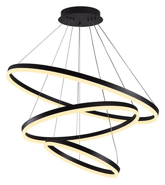 Brilagi - Lampada LED dimmerabile a sospensione con cavo CIRCLE LED/125W/230V 3000-6500K nero+telecomando