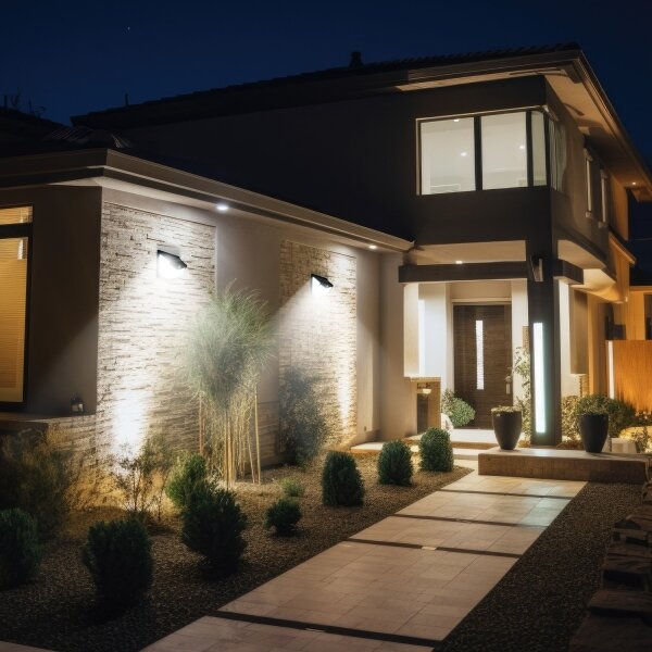 Lampada solare da parete LED 1W 3,7V 6500K IP44 con sensore e batteria 1200 mAh