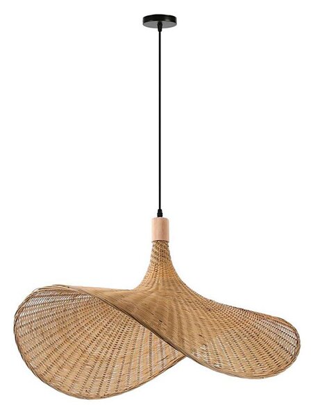 Immax 08290L - Lampadario a sospensione con filo SOMBRERO 1xE27/40W/230V diametro 80 cm rattan