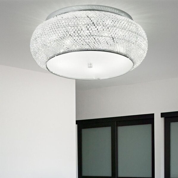 Ideal Lux - Plafoniera di cristallo PASHA 14xE14/40W/230V diametro 65 cromo