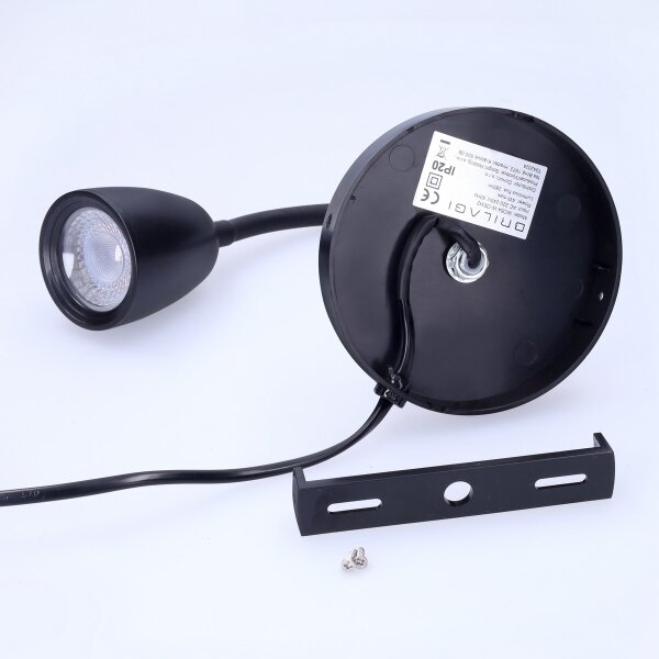Solight WO54-B - LED Lampada da parete dimmerabile LED/4W/230V nero