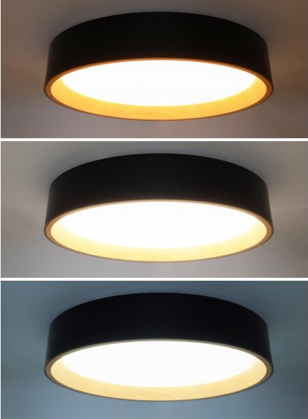 Solight WO8016 - Plafoniera LED dimmerabile LARIOS LED/48W/230V+RC diametro 39 cm nero