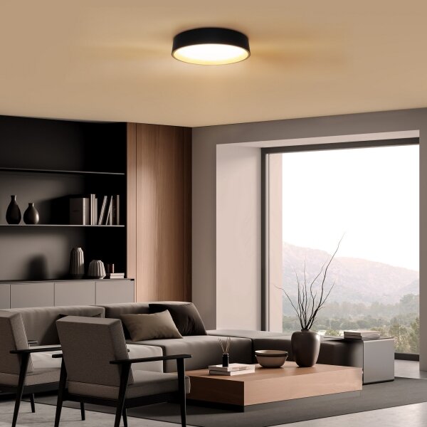 Solight WO8016 - Plafoniera LED dimmerabile LARIOS LED/48W/230V+RC diametro 39 cm nero