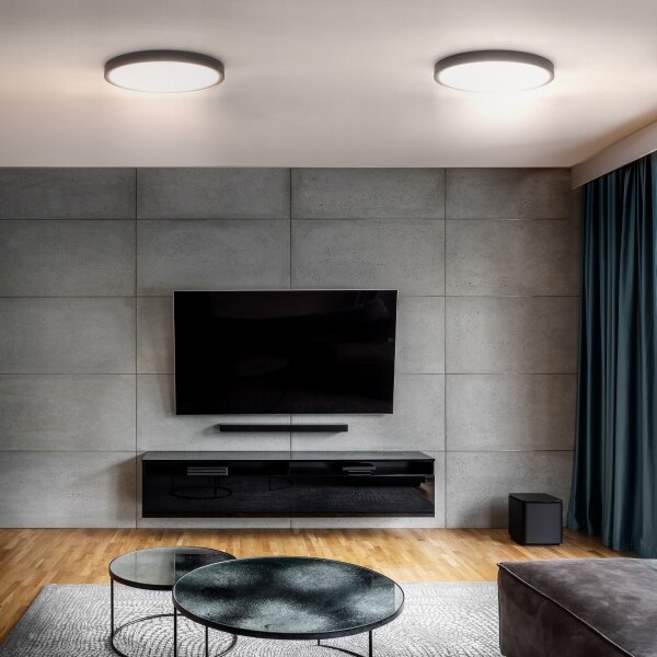 Solight WO8018 - Plafoniera LED dimmerabile ESTELA LED/36W/230V+RC diametro 30 cm nero