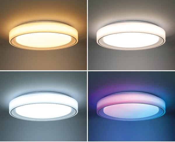 Solight WO8015 - Plafoniera LED RGB dimmerabile FLOCO LED/30W/230V+RGB/6W+RC d.40cm