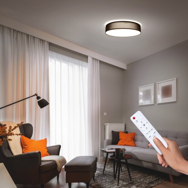 Solight WO8014 - Plafoniera LED dimmerabile PENLEY LED/48W/230V+RC diametro 40 cm nero