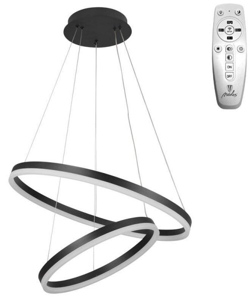 Brilagi - Lampadario LED dimmerabile a cavo CIRCLE LED/70W/230V 3000-6500K nero + telecomando