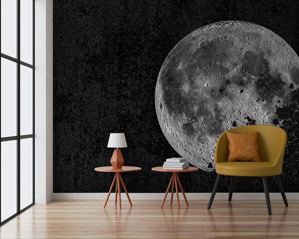 Carta da parati Luna misteriosa in un cielo buio, Carta da parati Natura, Carta da parati popolare, u95521 - Tapeko.it