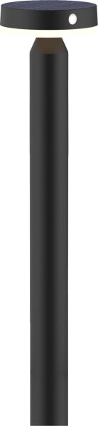 Lampada solare LED GWINEA LED/4,5W/3,7V 2000mAh 50cm IP44 nera con sensore