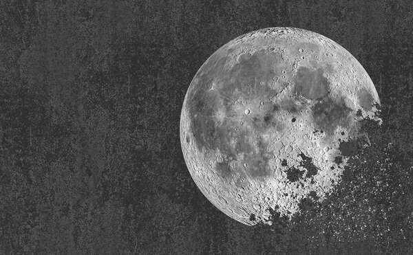 Carta da parati Luna misteriosa in un cielo buio, Carta da parati Natura, Carta da parati popolare, u95521 - Tapeko.it