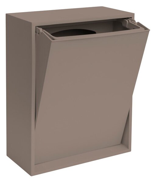 Cestino per la spazzatura marrone chiaro in plastica riciclata per raccolta differenziata/da parete Recycling Box – ReCollector