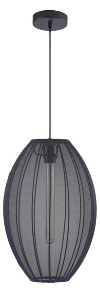Lampadario a sospensione con filo KAREI 1xE27/20W/230V diametro 30 cm nero