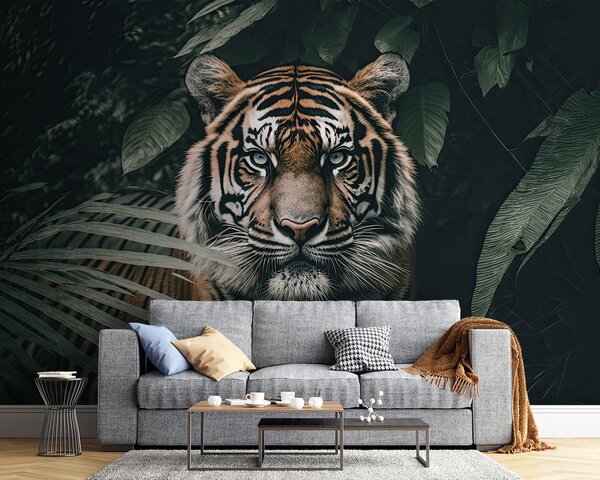 Carta da parati Tigre nella foresta pluviale, Carta da parati Animali, u95619 : Uwalls.it