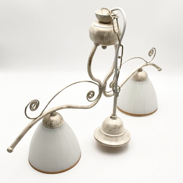 Lampadario a sospensione con catena RETRO 2xE27/60W/230V oro/patina