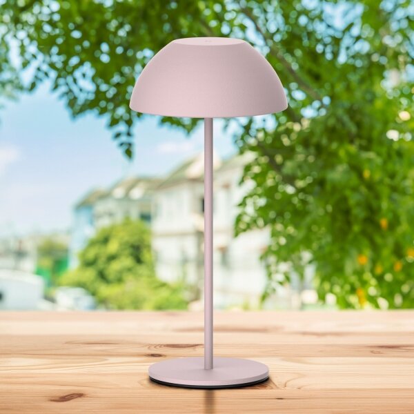 Lampada da tavolo LED dimmerabile TANZANIA LED/1,8W/5V USB 1800 mAh IP44 rosa