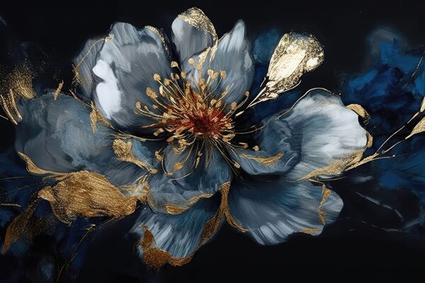 Carta da parati Pittura di un fiore, Carta da parati 3d fiori, Carta da parati popolare, u95657 - Tapeko.it