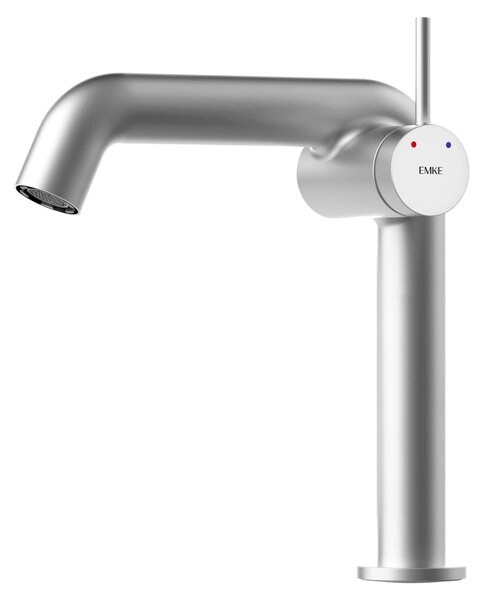 Rubinetto per bagno, cromato, miscelatore monocomando in ottone, con cartuccia in Vetroceramica