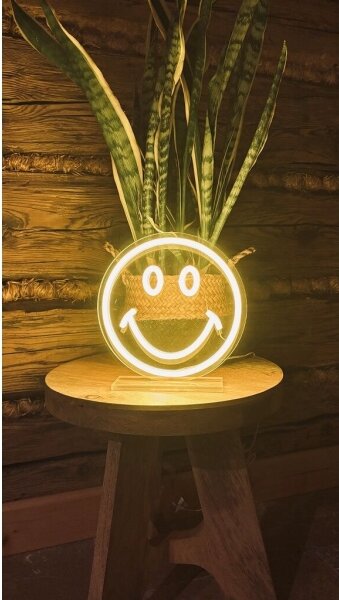 2Kids Toys - Lampada neon da tavolo a LED 5W/USB - faccina sorridente
