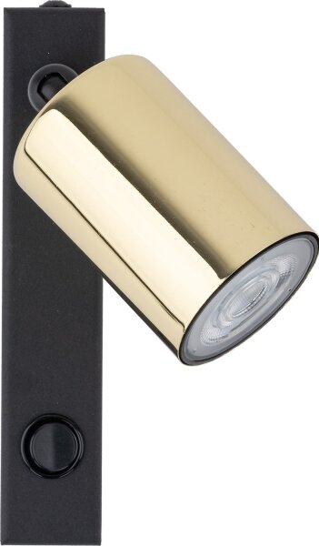 Faretto da parete TOP 1xGU10/10W/230V nero/oro
