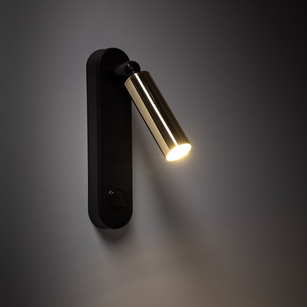 Faretto da parete ENZO 1xG9/8W/230V nero/oro