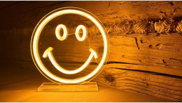 2Kids Toys - Lampada neon da tavolo a LED 5W/USB - faccina sorridente
