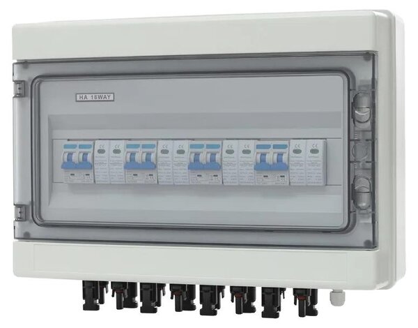 Scatola combinata solare, corrente nominale 40 A, protezione da sovratensione 20-40 kA, BIANCA