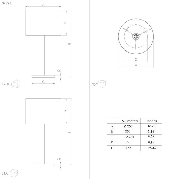 Eglo 39394 - Lampada da tavolo SAGANTO 1 1xE27/60W/230V rame