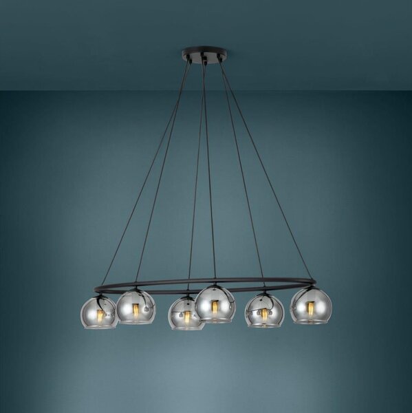 Eglo 39578 - Lampadario su filo DAGUELLA 6xE14/25W/230V