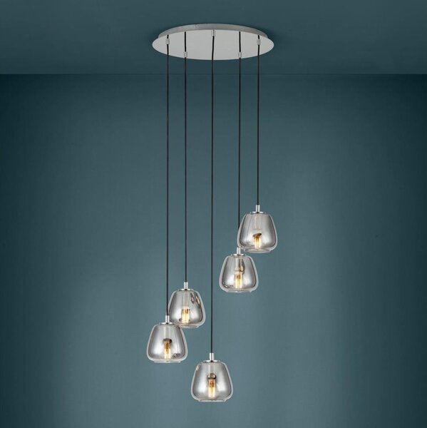 Eglo 39668 - Lampadario a sospensione con filo ALBARINO 5xE27/40W/230V fumé
