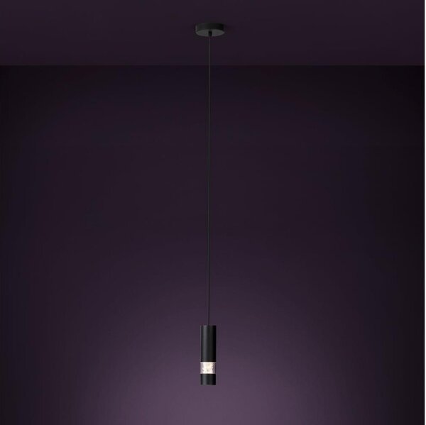 Eglo 39705 - Lampadario LED a sospensione con filo BERNABETA 1xGU10/4,6W/230V nero