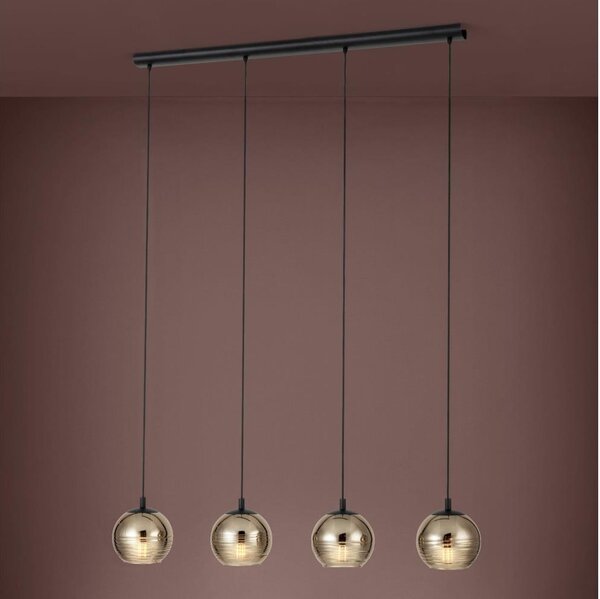 Eglo 39686 - Lampadario su filo LEMORIETA 4xE27/40W/230V