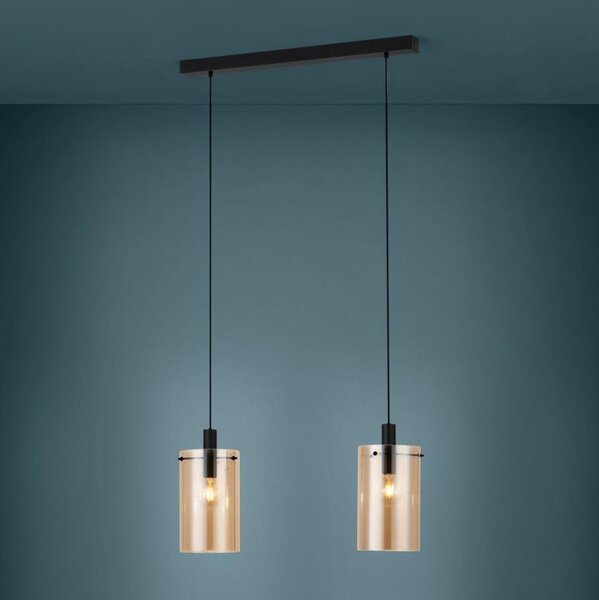 Eglo 39538 - Lampadario su filo POLVERARA 2xE27/40W/230V