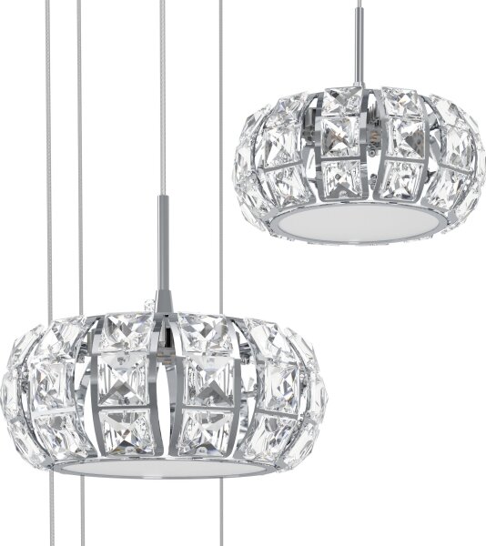 Eglo 39546 - Lampadario di cristallo LED dimmerabile su filo CORLIANO 17xLED/4,5W/230V