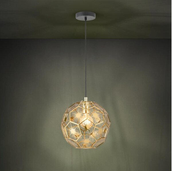 Eglo 39754 - Lampadario su filo SKOURA 1xE27/60W/230V d. 30 cm