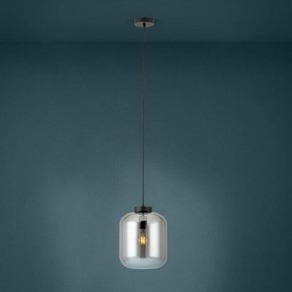 Eglo 39673 - Lampadario a sospensione con filo BULCIAGO 1xE27/40W/230V diametro 25 cm fumé