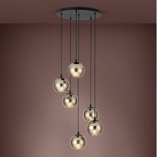 Eglo 39687 - Lampadario su filo LEMORIETA 6xE27/40W/230V