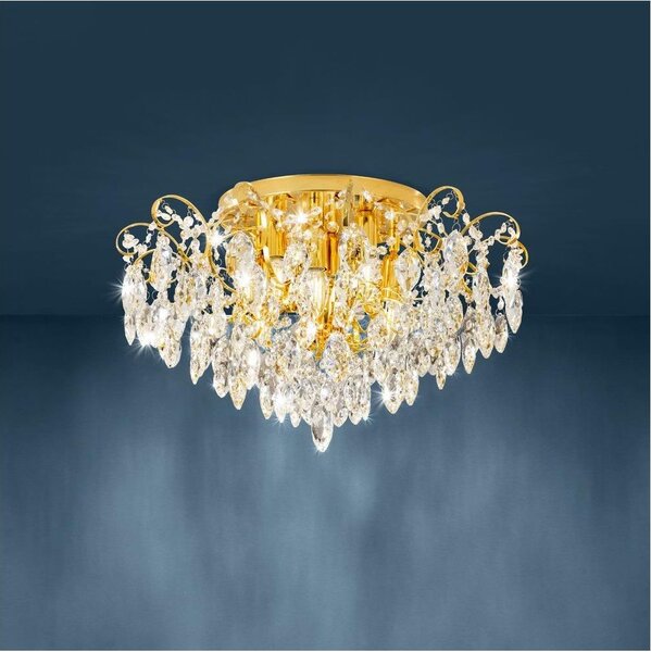 Eglo 39602 - Lampadario a plafone FENOULLET 6xE14/25W/230V dorato