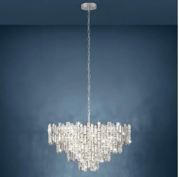 Eglo 39627 -Lampadario LED su catena CALMEILLES 10xE14/25W/230V d. 78 cm
